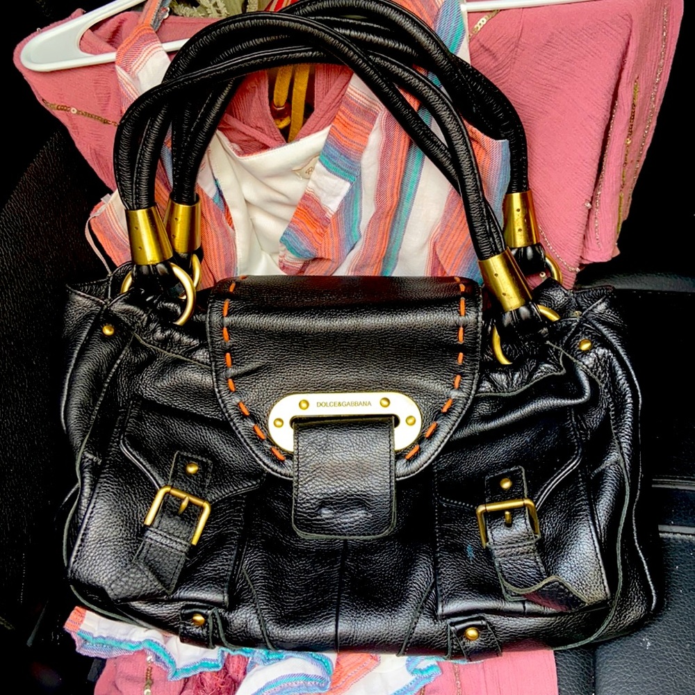 Dolce & Gabbana XX Anniversary Brown Leather Shoulder Hobo Magnetic Flap Handbag